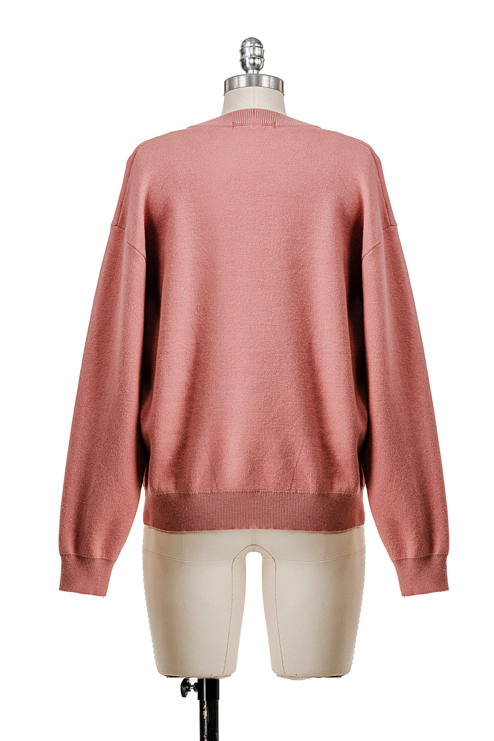 LONG SLEEVE CREW NECK KNIT SWEATER WITH GRAPHIC