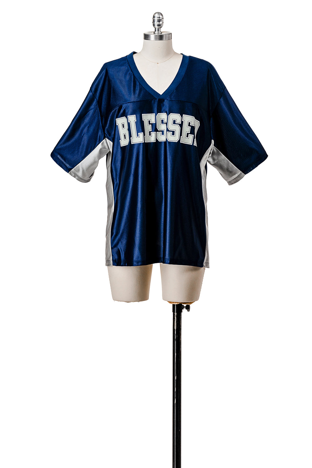 SHORT SLEEVE V NECK SPORTS JERSEY WITH GRAPHIC