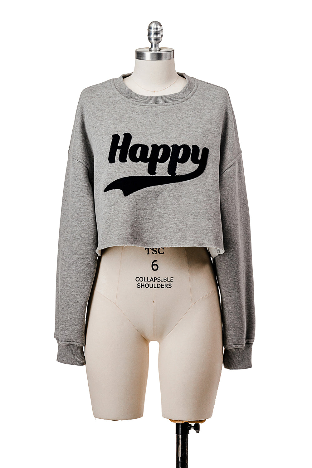 LONG SLEEVE FLEECE SWEATSHIRT WITH GRAPHIC FLOCKING