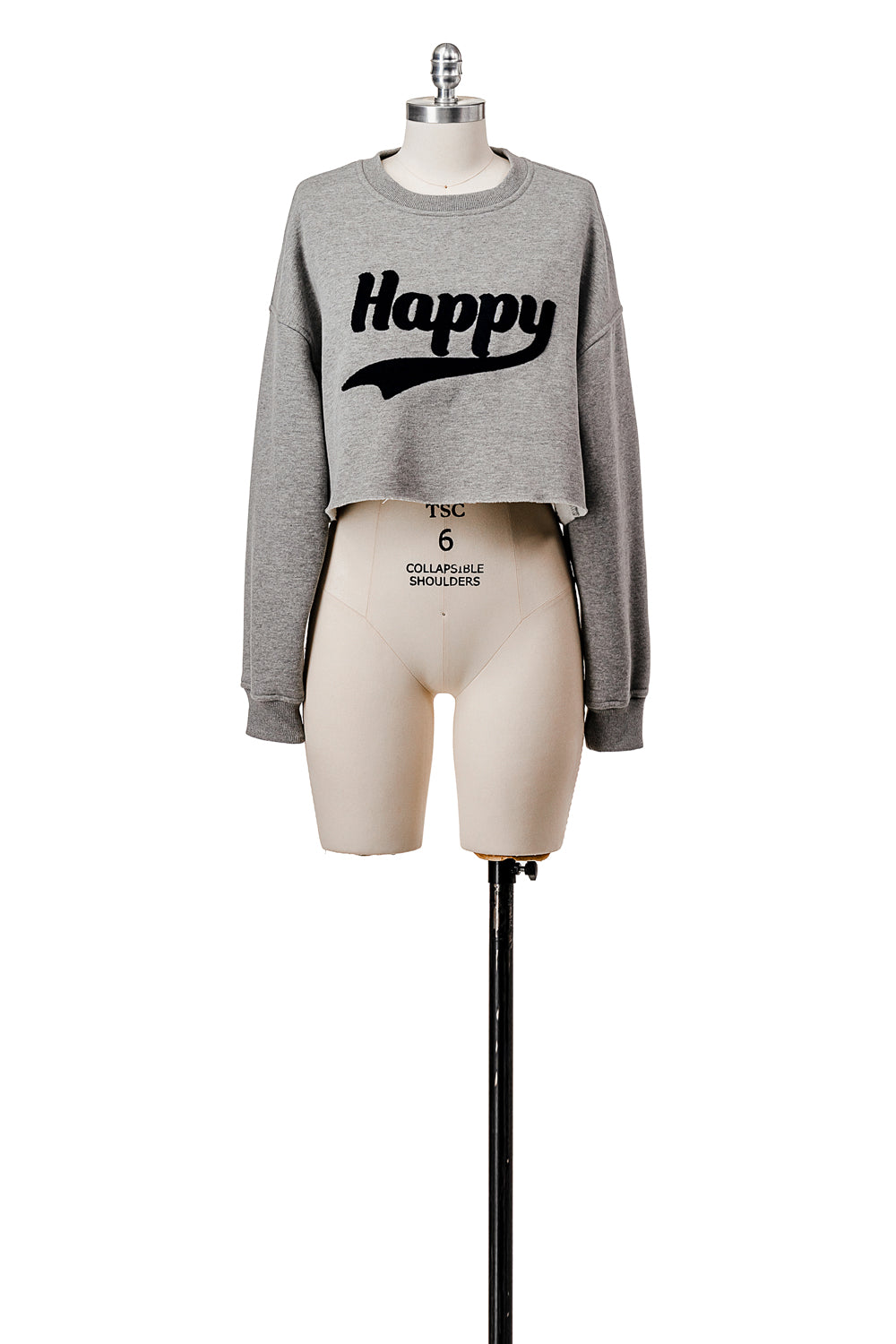 LONG SLEEVE FLEECE SWEATSHIRT WITH GRAPHIC FLOCKING