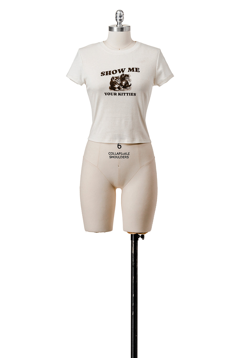 SHOW ME YOUR KITTIES BABY TEE WITH GRAPHIC