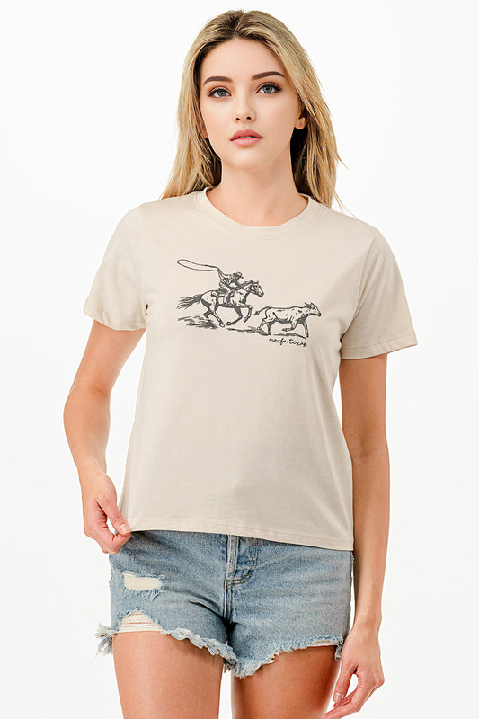 SHORT SLEEVE COWBOY WRANGLER MARFA TEXAS SHORT SLEEVE TEE RELAXED FIT