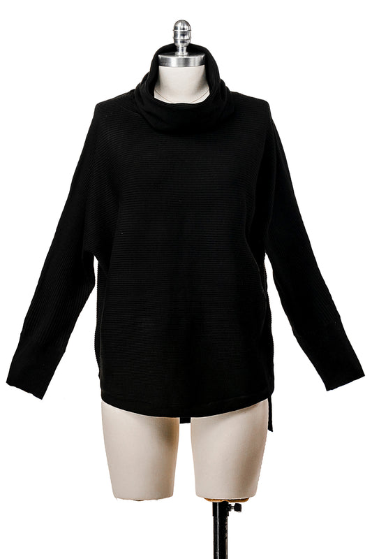 LONG SLEEVE COWL NECK SWEATER KNIT