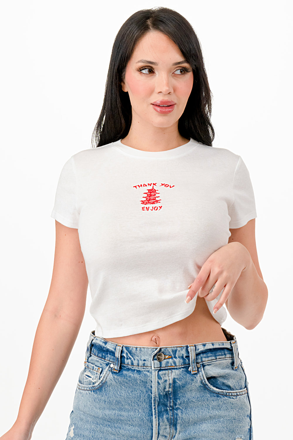 CHINESE TAKE OUT BOX EMBROIDERY BABY TEE
