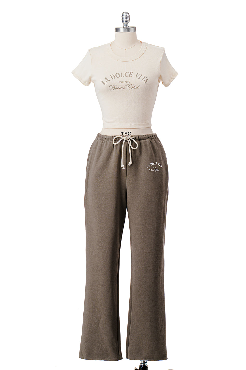 LA DOLCE VITA BABY TEE AND SWEATPANTS SET