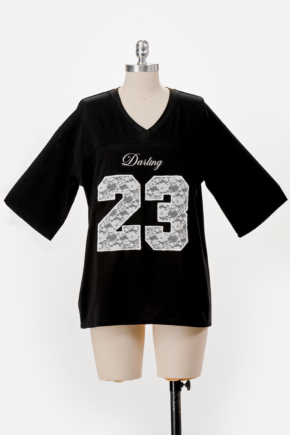 DARLING 23 LACE EMBROIDERED HEAVY COTTON JERSEY
