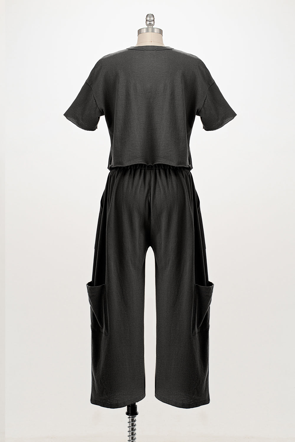 CHARCOAL FRENCH TERRY LOUNGE SET