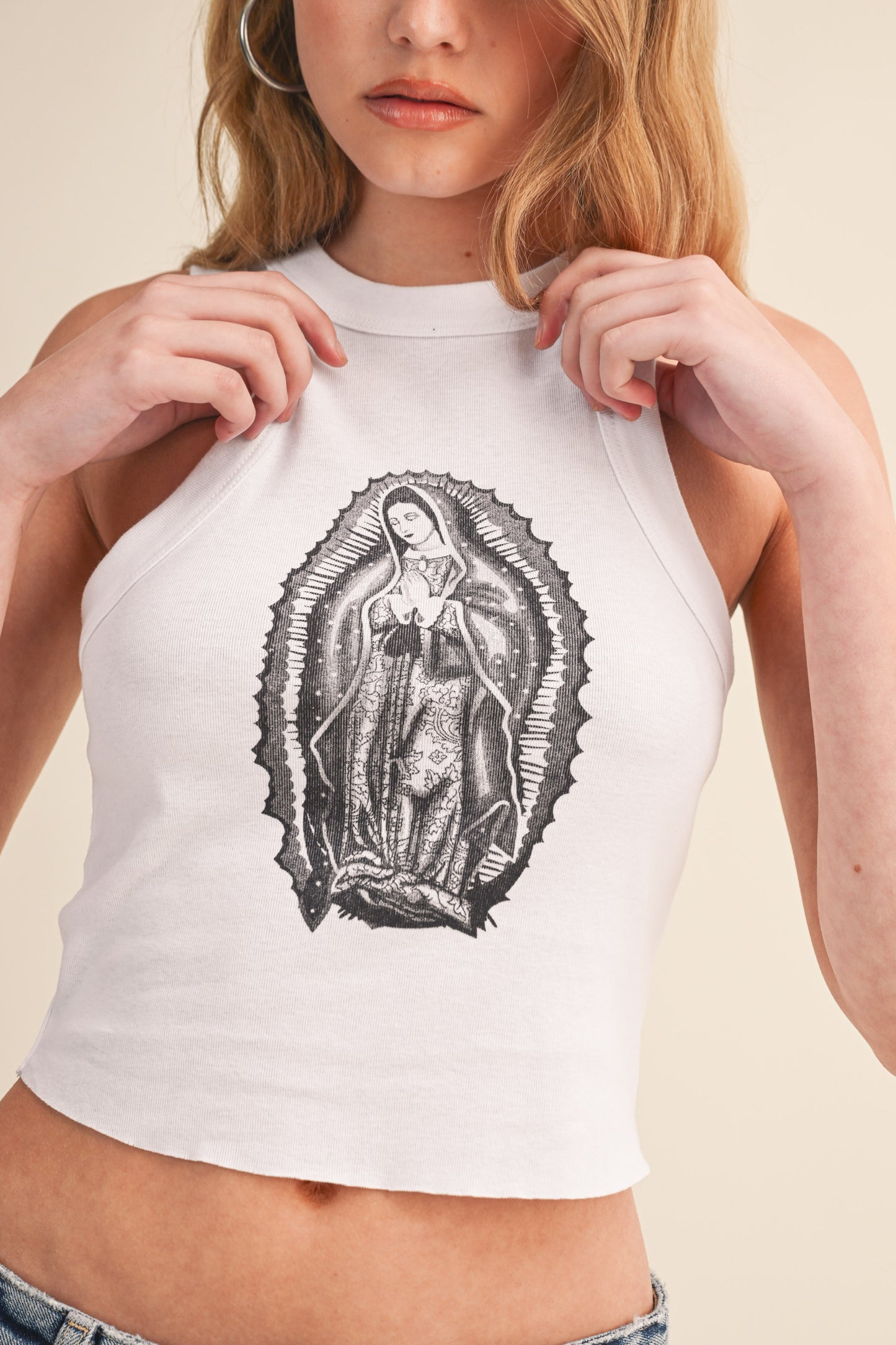 AVE MARIA RIBBED TANK TOP
