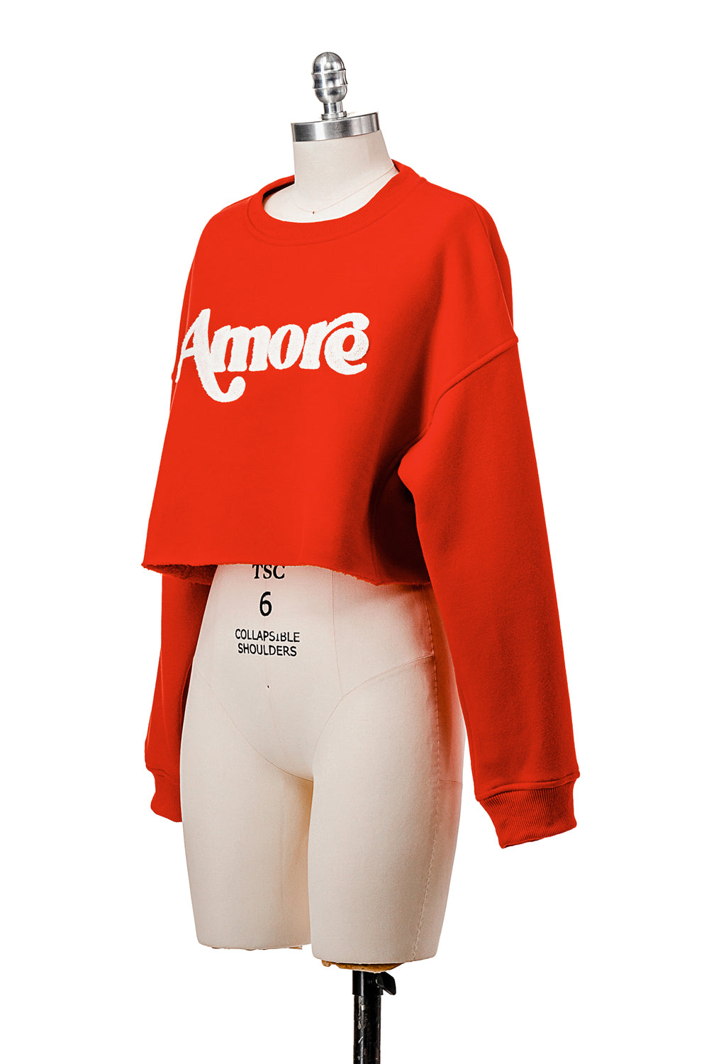 LONG SLEEVE FLEECE SWEATSHIRT WITH GRAPHIC FLOCKING