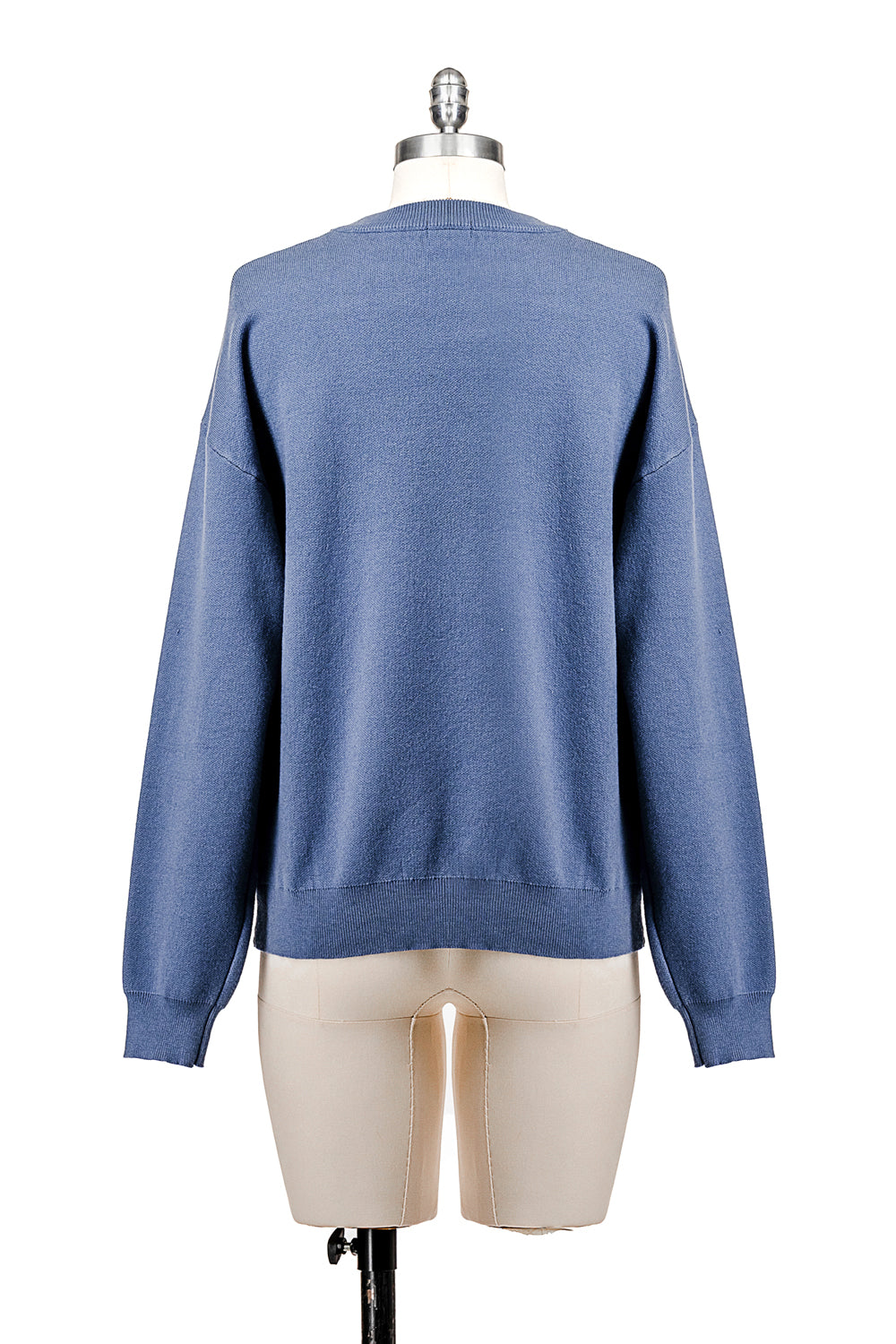 LONG SLEEVE CREW NECK KNIT SWEATER WITH GRAPHIC