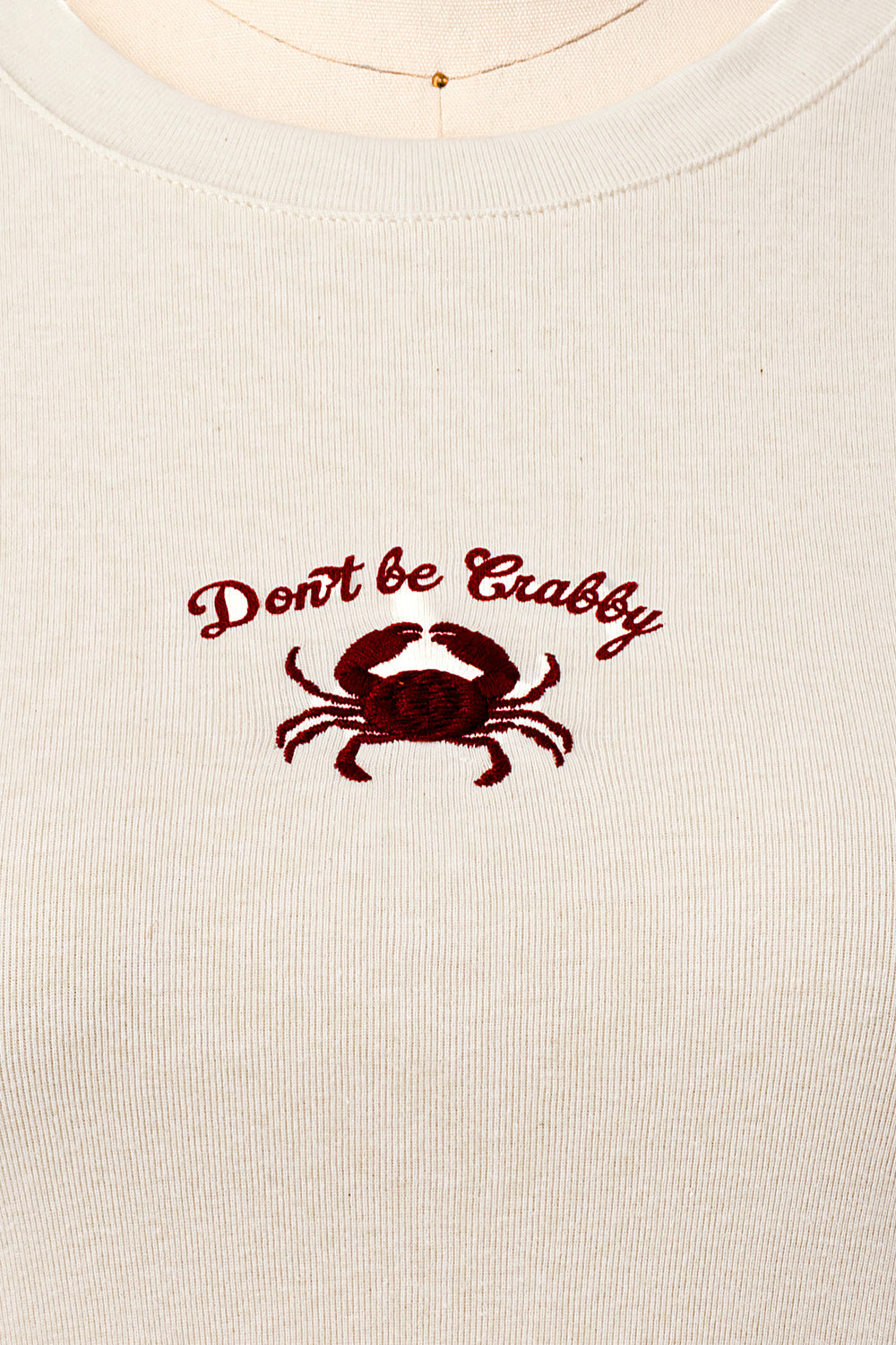 DON'T BE CRABBY EMBROIDERY BABY TEE