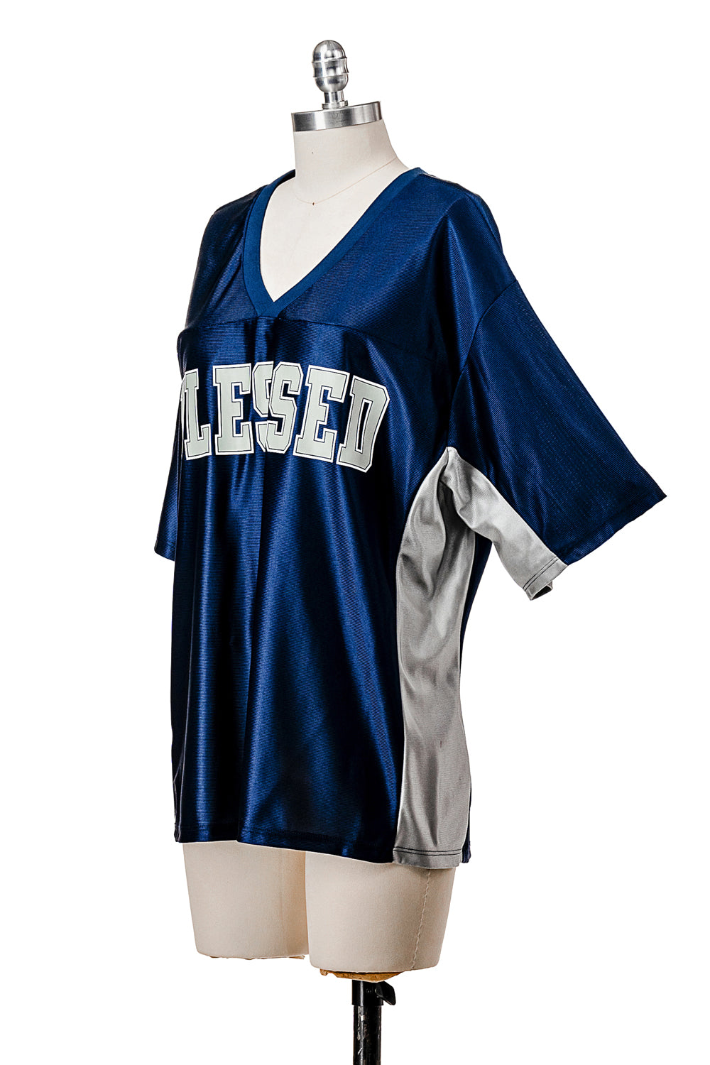 SHORT SLEEVE V NECK SPORTS JERSEY WITH GRAPHIC