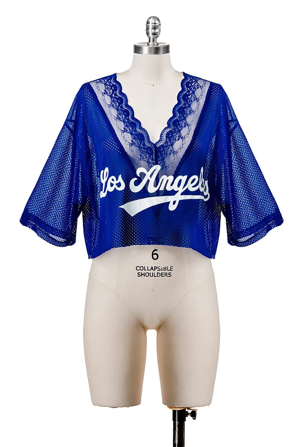 ROYAL LOS ANGELES BASEBALL LACE V NECK JERSEY
