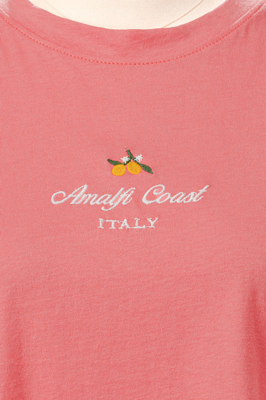 AMALFI COAST ITALY LEMONS EMBROIDERY TEE