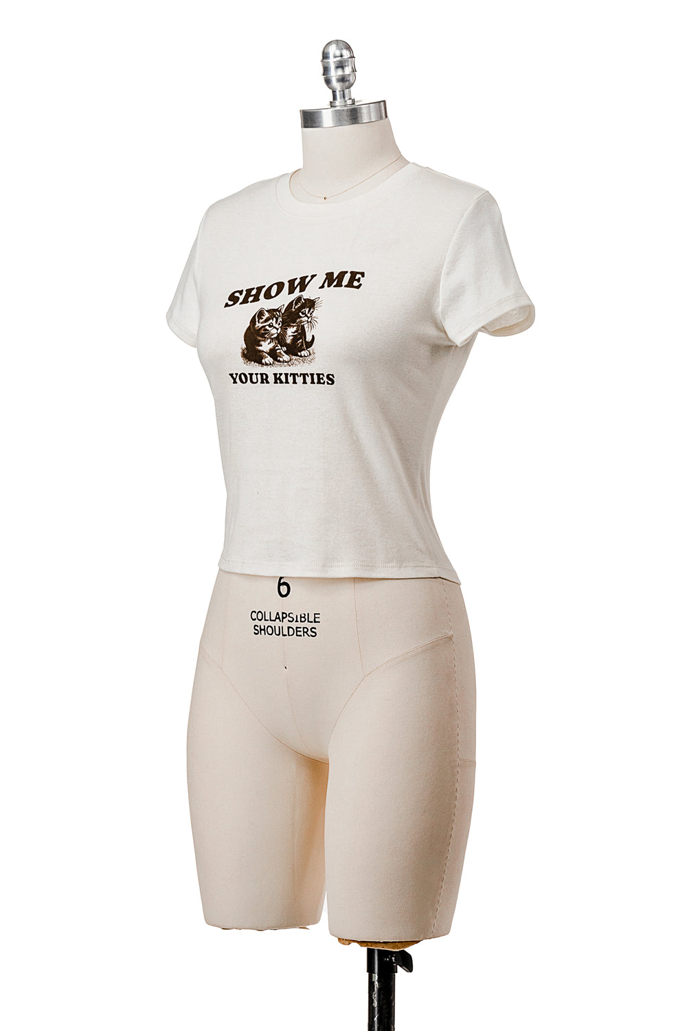 SHOW ME YOUR KITTIES BABY TEE WITH GRAPHIC