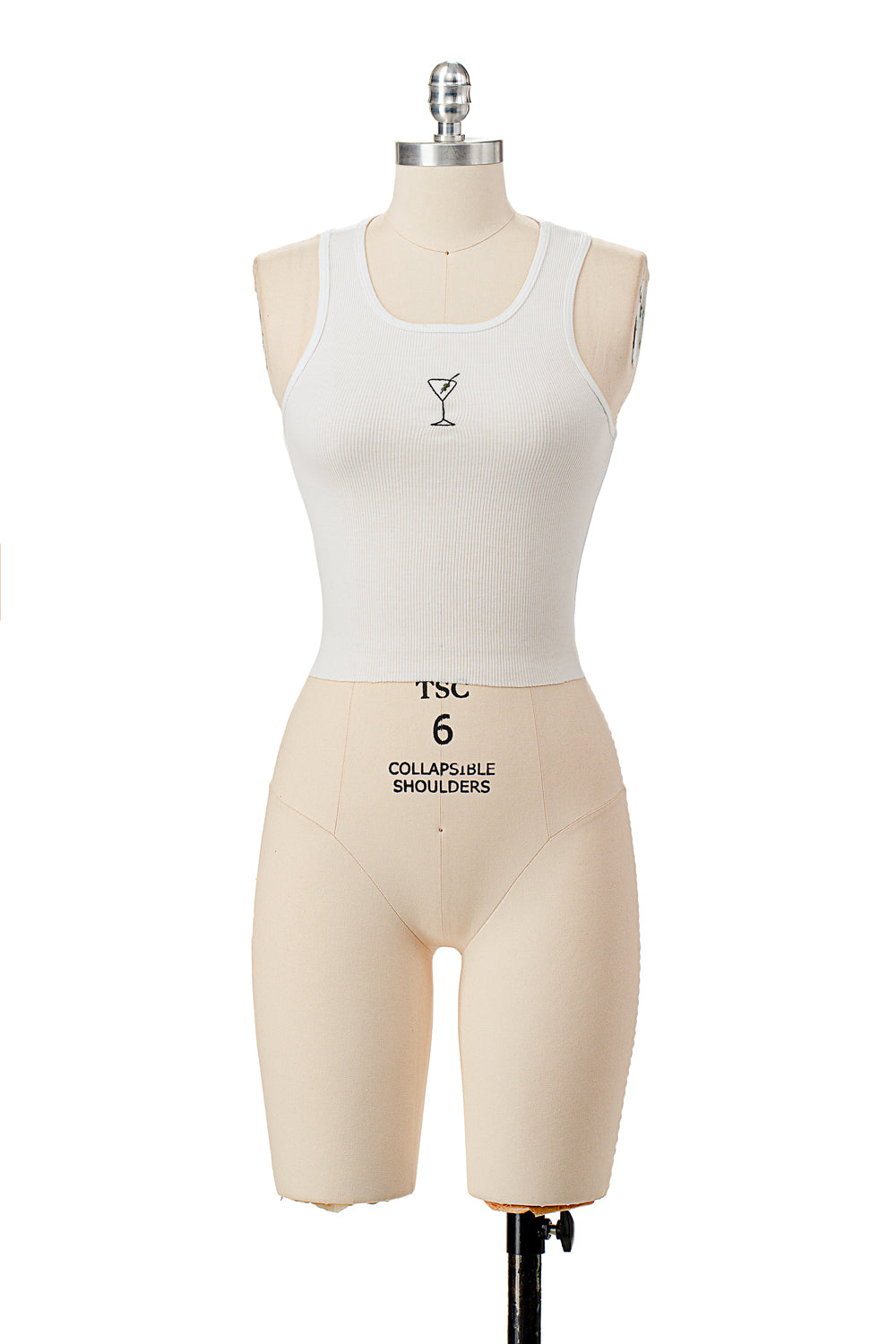 DIRTY MARTINI EMBROIDERY RIBBED TANK