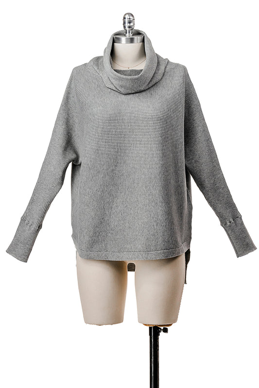 LONG SLEEVE COWL NECK SWEATER KNIT