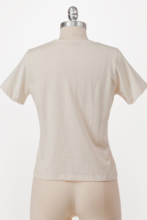 I TAKE MY WHISKEY NEAT EMBROIDERY RELAXED FIT TEE