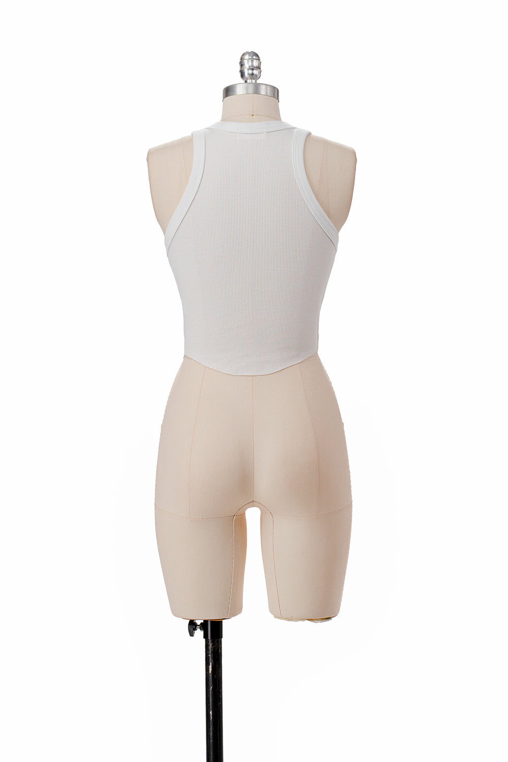 WHITE LET'S GET SPRITZY RIBBED TANK TOP EMBROIDERY