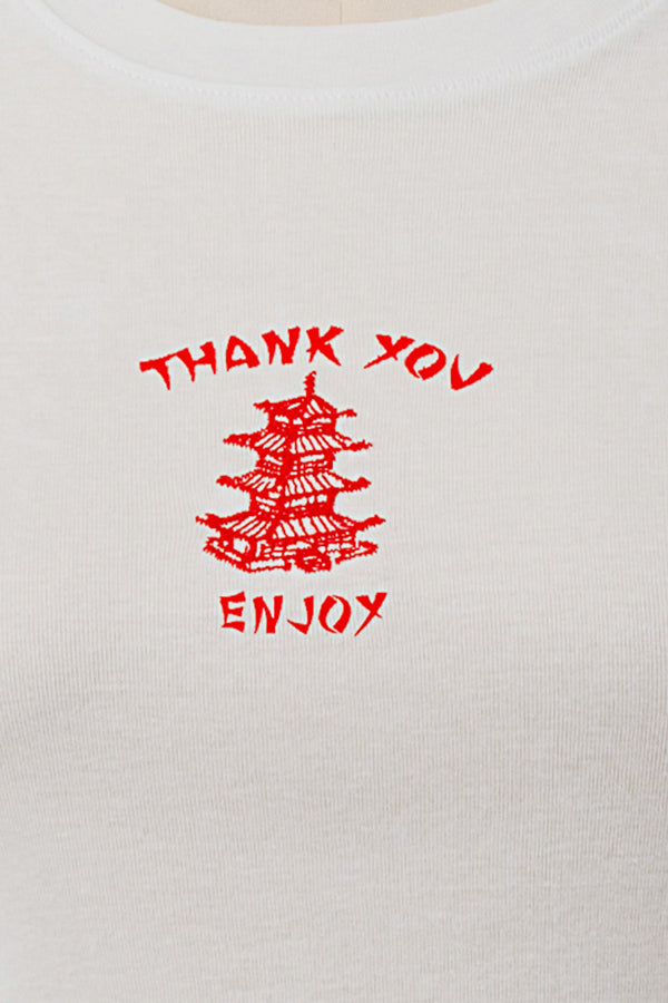 CHINESE TAKE OUT BOX EMBROIDERY BABY TEE