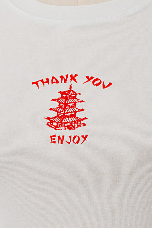 CHINESE TAKE OUT BOX EMBROIDERY BABY TEE