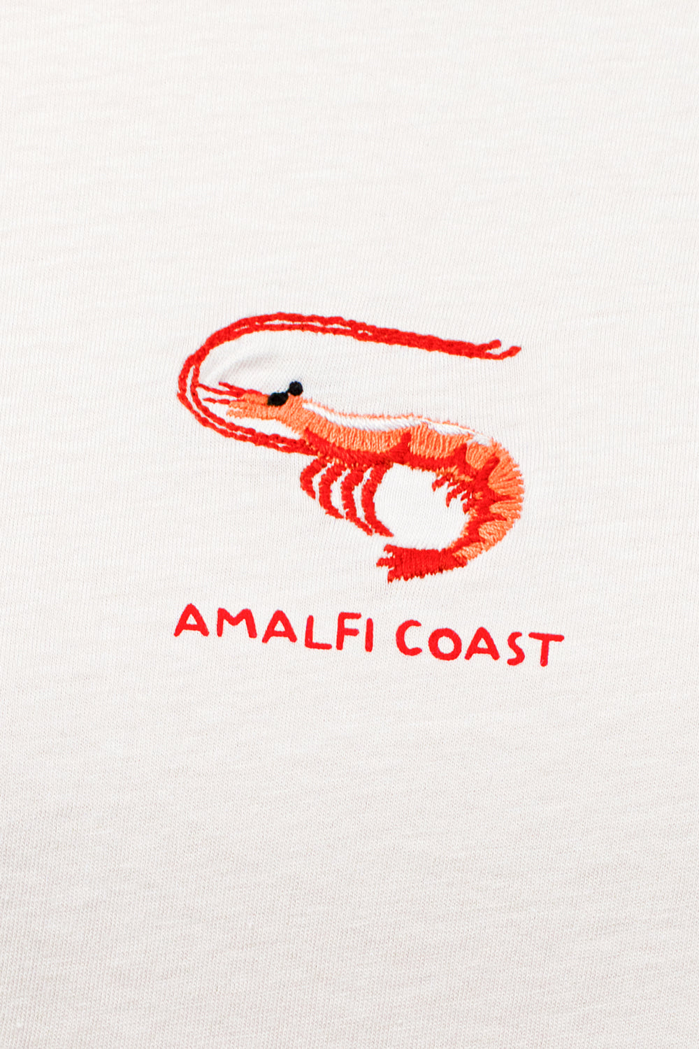 AMALFI COAST SHRIMP EMBROIDERED RELAXED FIT TEE