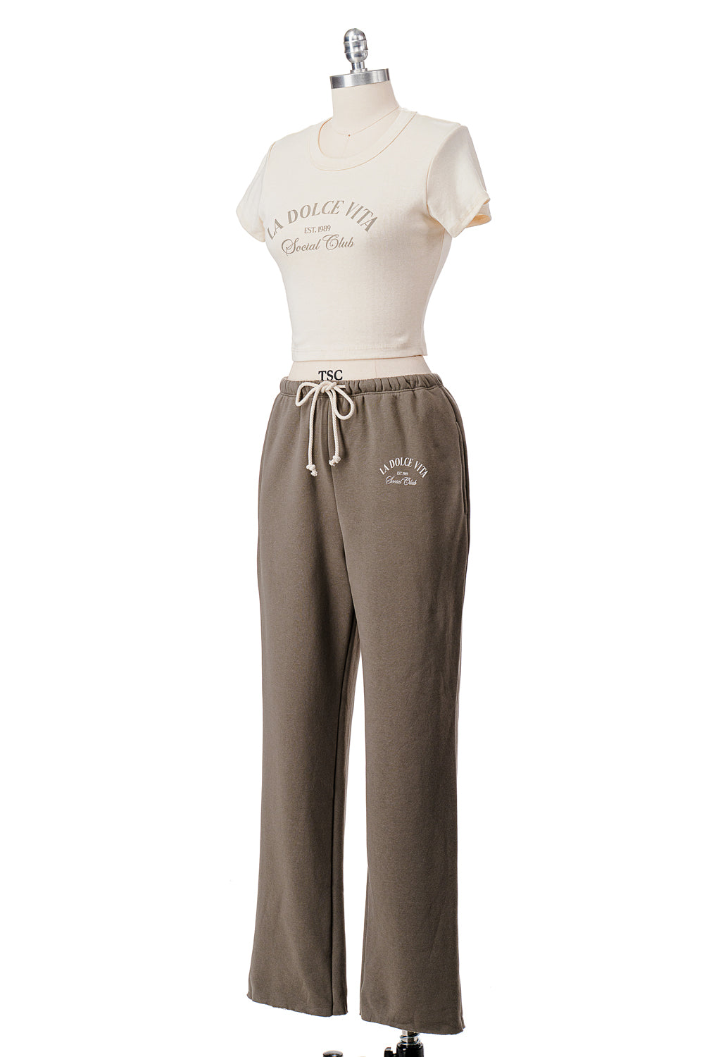 LA DOLCE VITA BABY TEE AND SWEATPANTS SET
