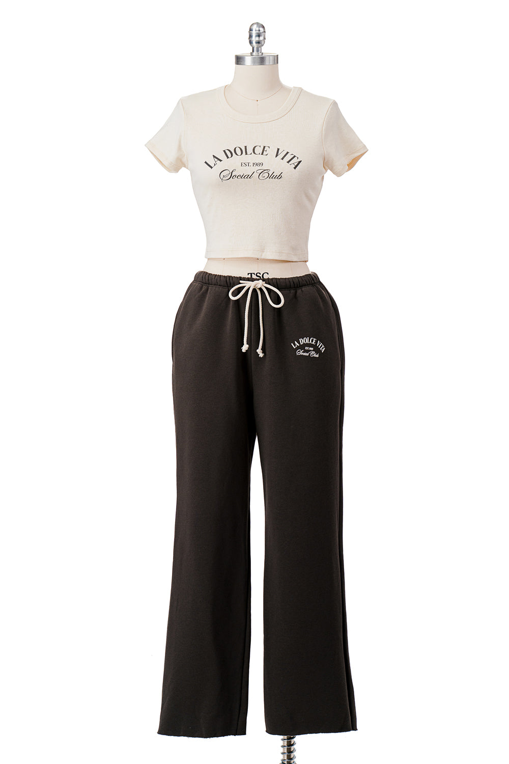 LA DOLCE VITA BABY TEE AND SWEATPANTS SET