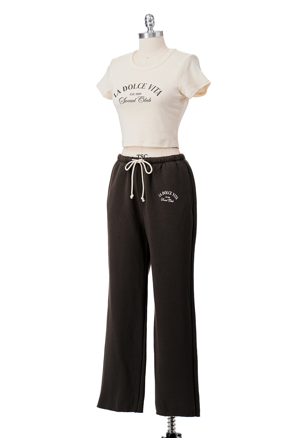 LA DOLCE VITA BABY TEE AND SWEATPANTS SET