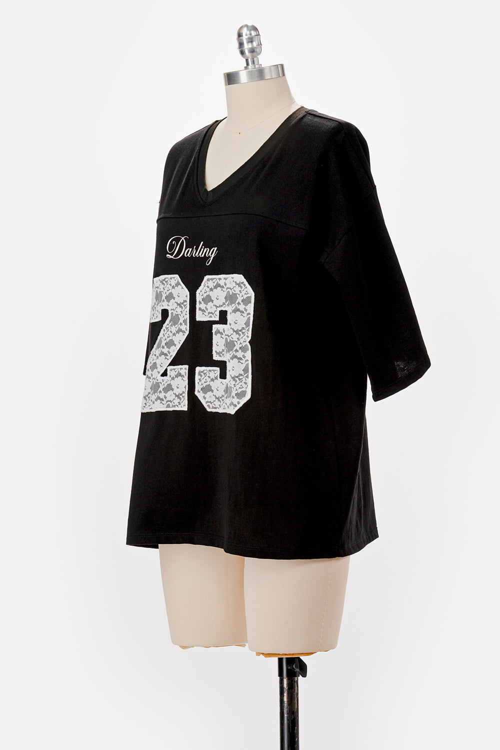 DARLING 23 LACE EMBROIDERED HEAVY COTTON JERSEY