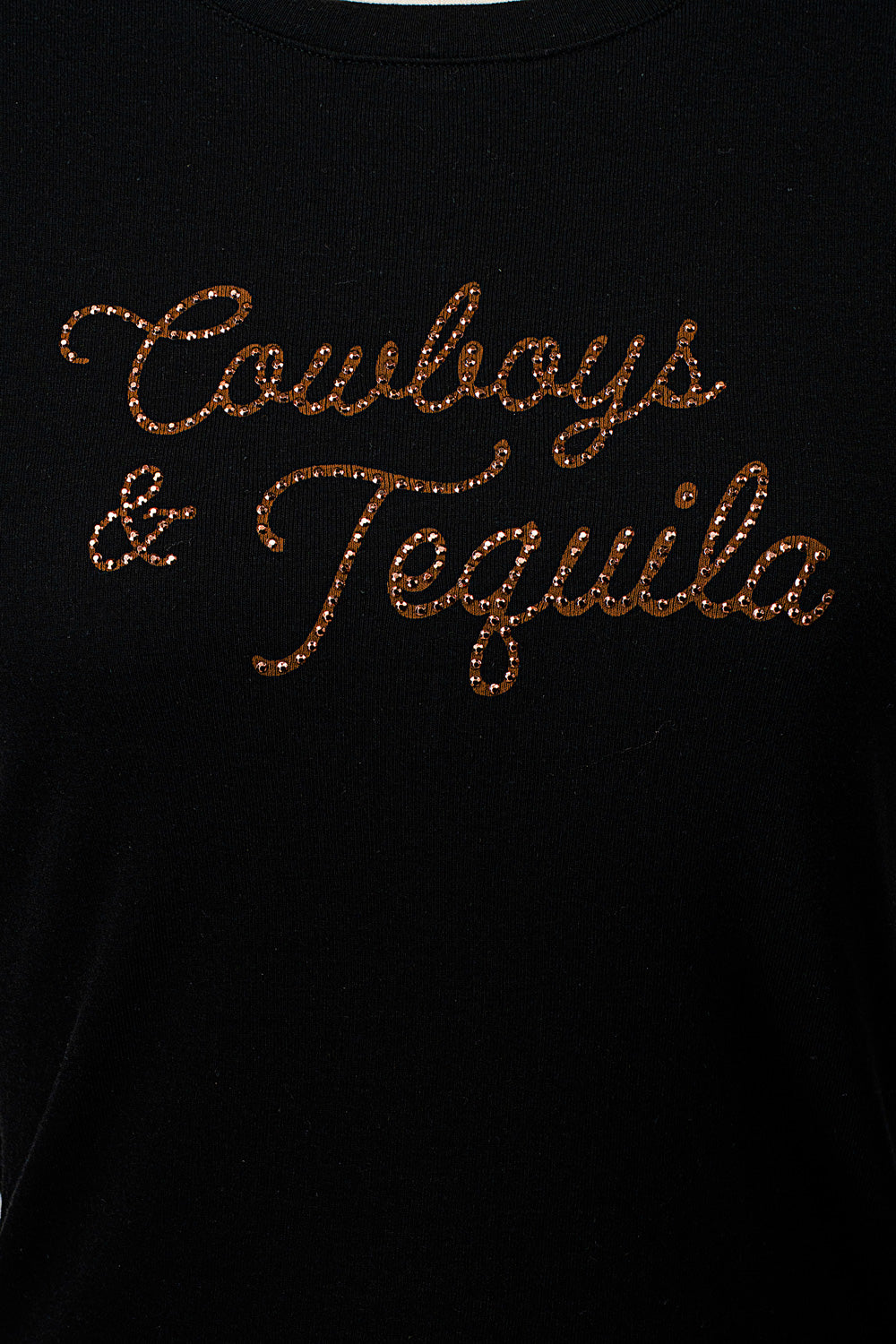 COWBOYS & TEQUILA RHINESTONES COTTON BABY TEE
